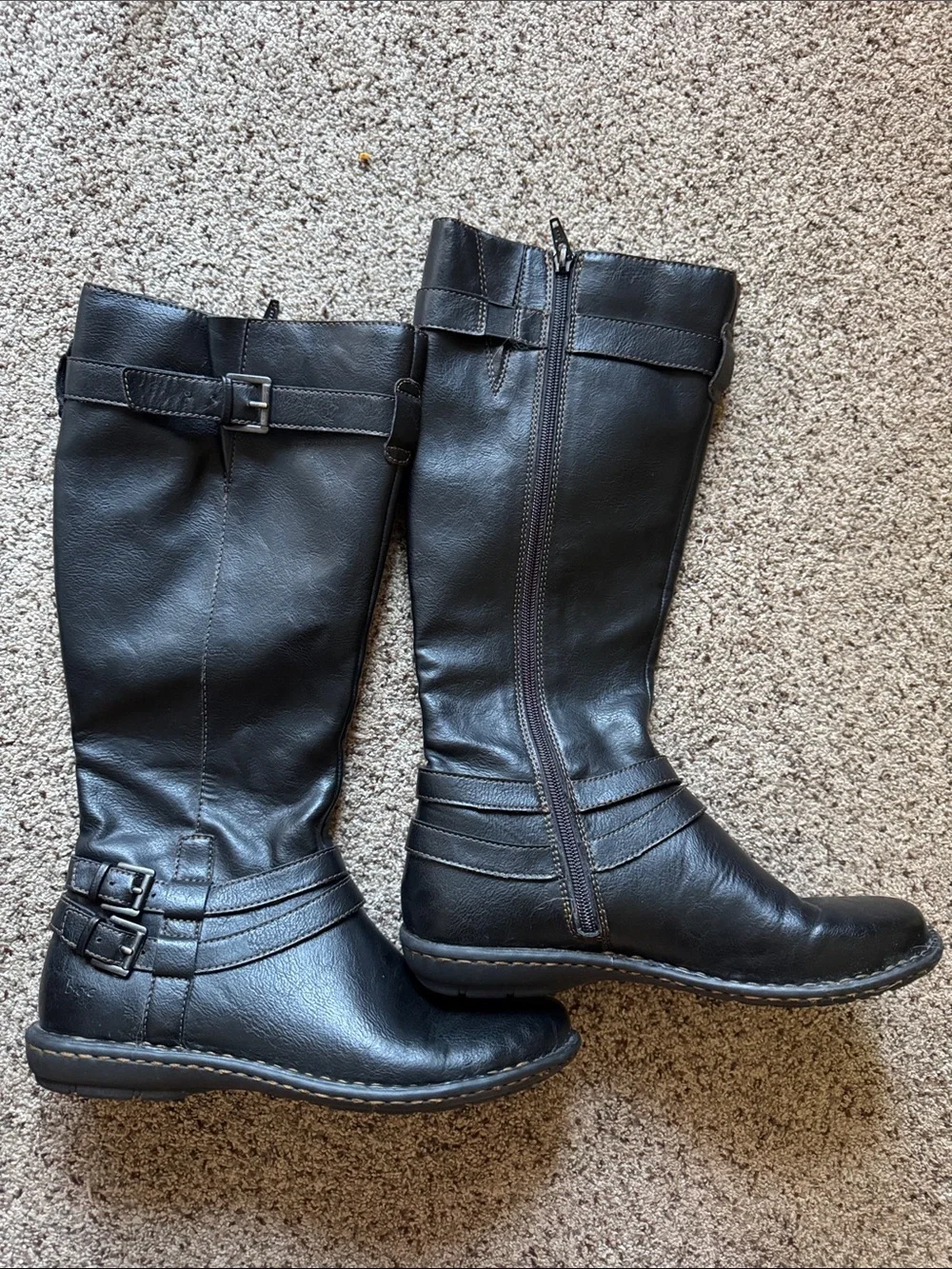 boc Black Buckle Riding Boots
